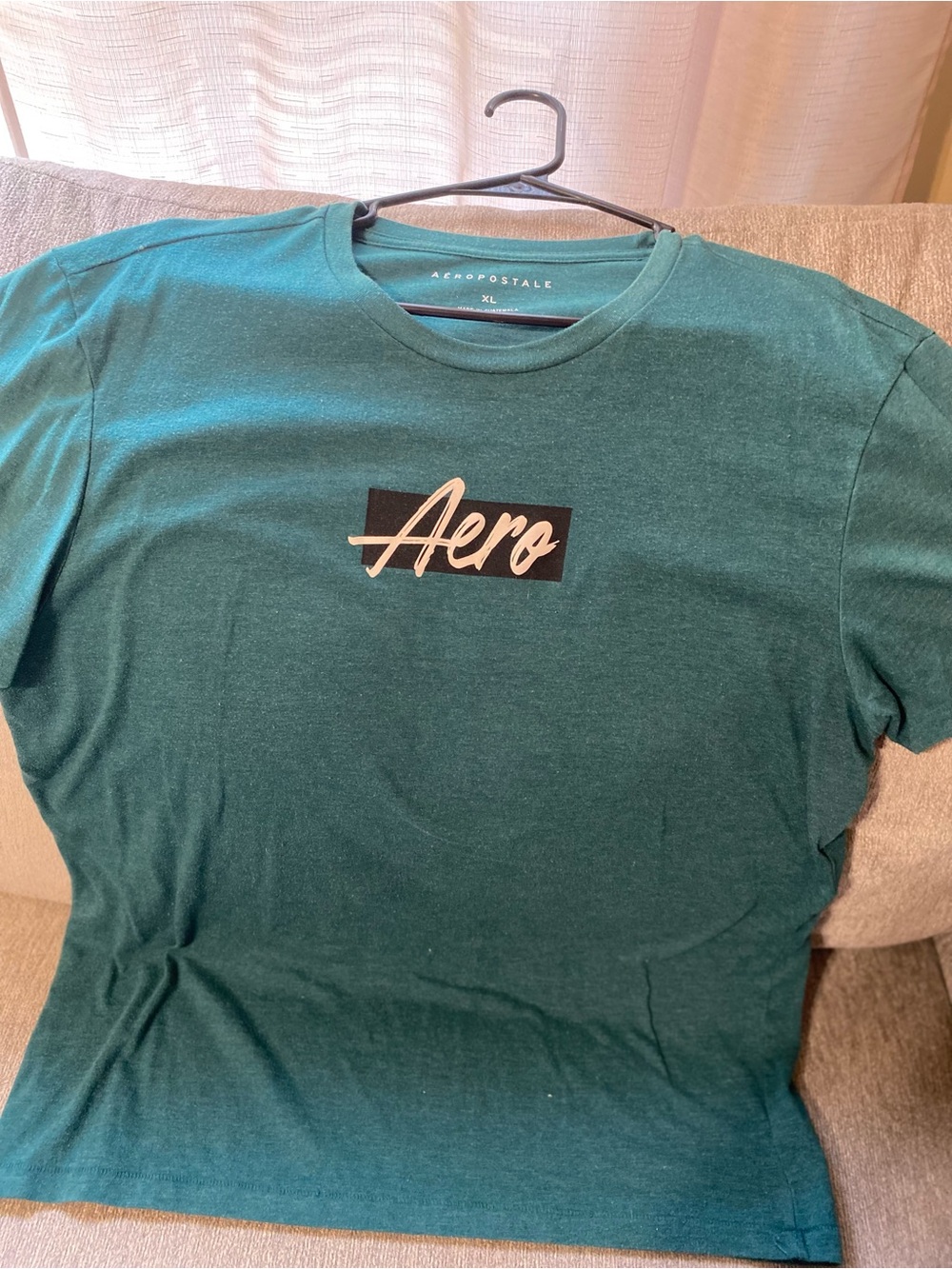 Aeropostale Teal Green Short Sleeve Logo Tee